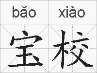 宝校的拼音