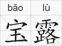 宝露的拼音