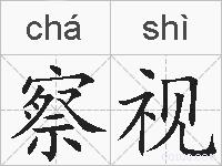 察视的拼音