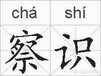 察识的拼音