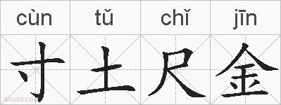 寸土尺金的拼音
