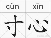 寸心的拼音