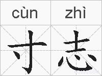 寸志的拼音