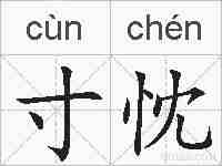 寸忱的拼音