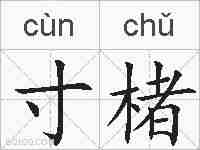 寸楮的拼音