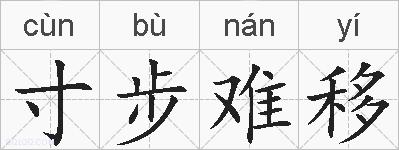 寸步难移的拼音
