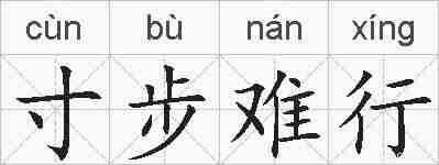 寸步难行的拼音