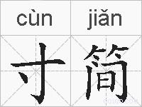 寸简的拼音