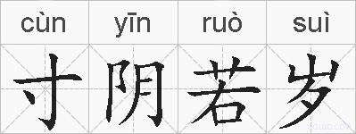 寸阴若岁的拼音