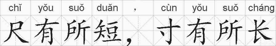 尺有所短,寸有所长的拼音