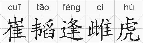 崔韬逢雌虎的拼音