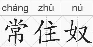 常住奴的拼音