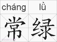 常绿的拼音