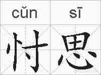 忖思的拼音