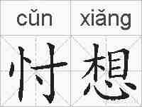 忖想的拼音