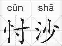 忖沙的拼音