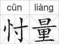 忖量的拼音