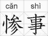 惨事的拼音