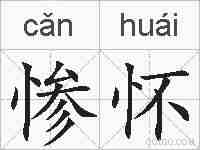 惨怀的拼音