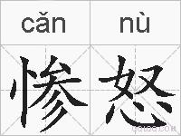 惨怒的拼音