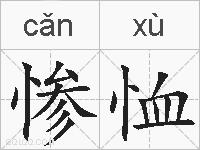 惨恤的拼音