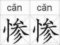 惨惨的拼音