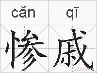 惨戚的拼音