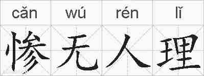 惨无人理的拼音