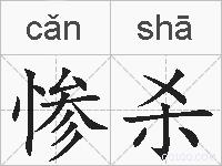 惨杀的拼音