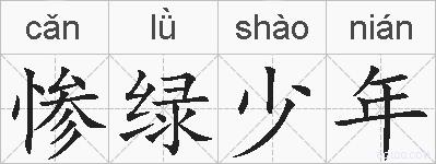惨绿少年的拼音