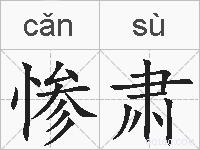 惨肃的拼音