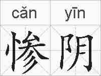 惨阴的拼音