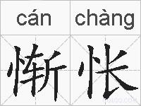 惭怅的拼音