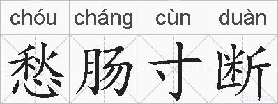 愁肠寸断的拼音
