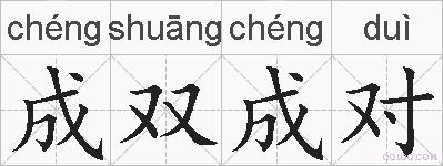 成双成对的拼音