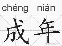 成年的拼音
