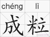 成粒的拼音