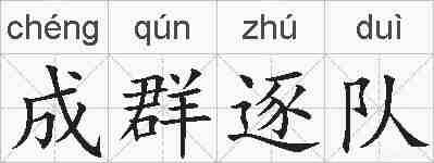 成群逐队的拼音