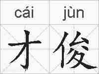 才俊的拼音