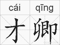 才卿的拼音