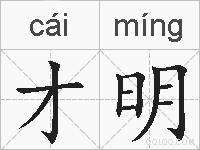 才明的拼音