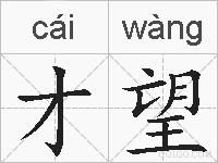 才望的拼音