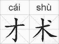 才术的拼音