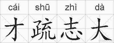 才疏志大的拼音