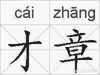 才章的拼音