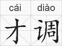 才调的拼音