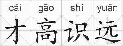 才高识远的拼音