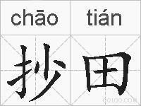 抄田的拼音