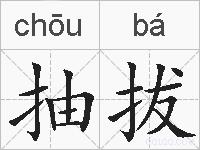 抽拔的拼音