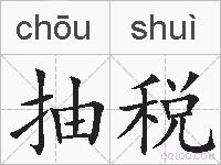 抽税的拼音